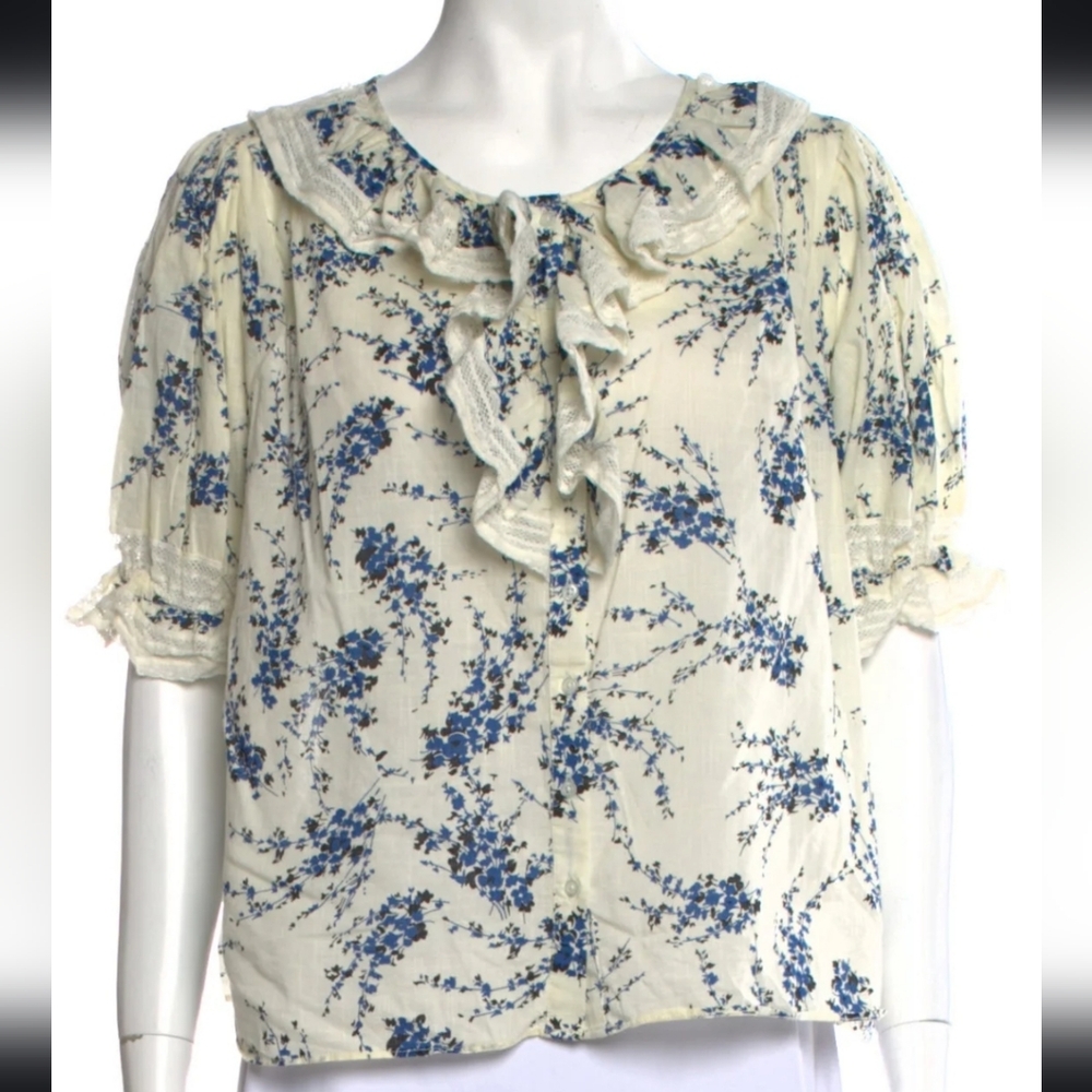 THE GREAT. Ruffled Blouse